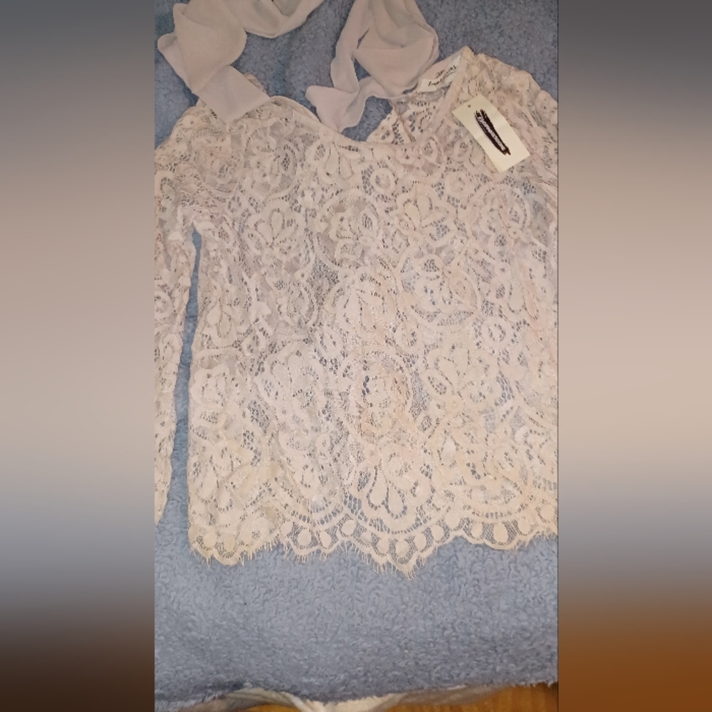 Blush Pink Lace Top